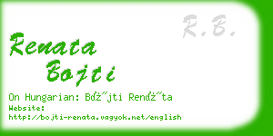 renata bojti business card